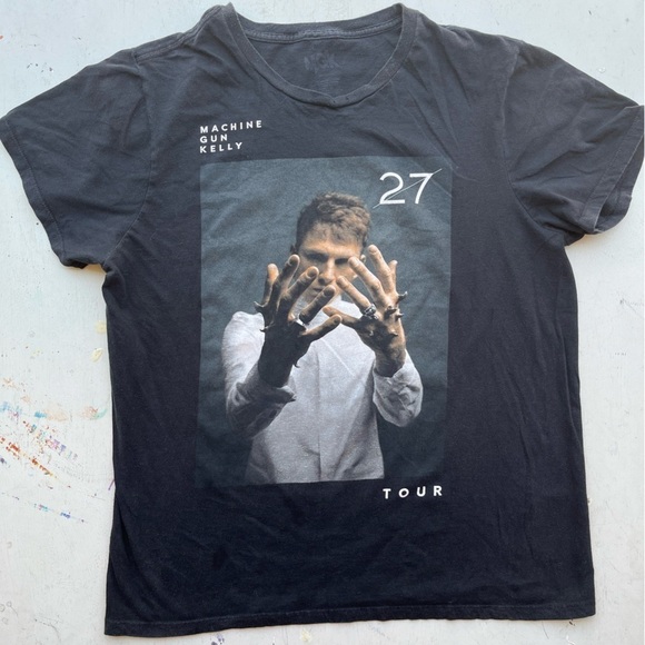 Men's Machine Gun Kelly T-Shirt Black Tour XL Music Rock MGK Modern City 27 - Picture 1 of 11